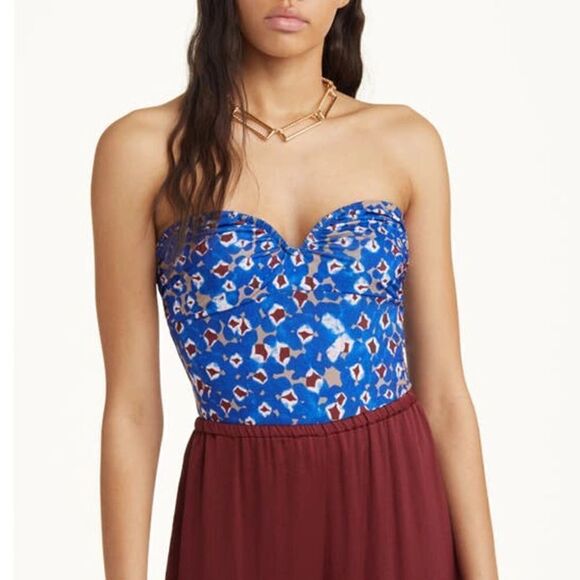 NEW Open Edit Multicolor Printed Strapless Bodysuits Women Size XS - Picture 3 of 12